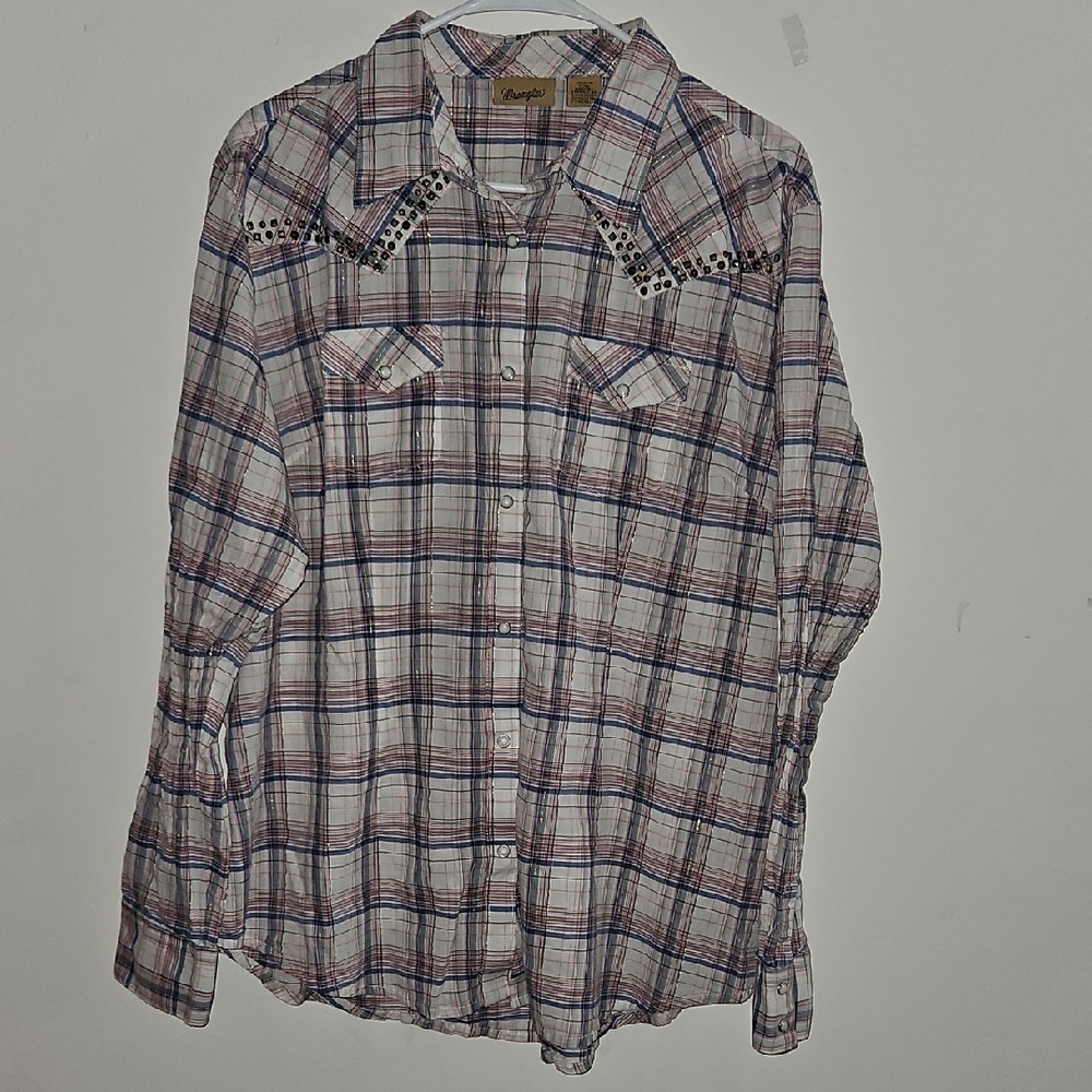 Wrangler Womens Pearl Snap - XXL * Cowgirl WESTERN Country Rodeo